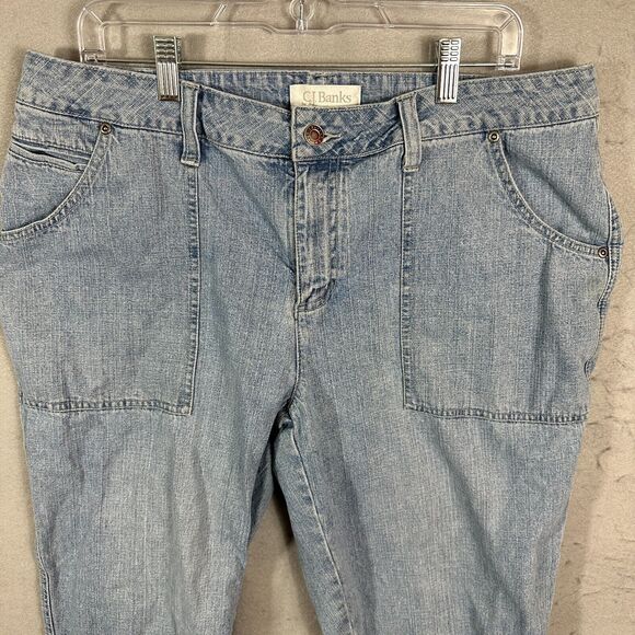 CJ Banks Womens Capris Jeans Blue Pockets Plus Size 16W - Picture 4 of 13